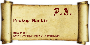 Prokup Martin névjegykártya