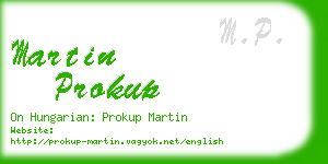 martin prokup business card